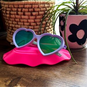 Pit Viper Heart Sunglasses - Lavender and Aqua